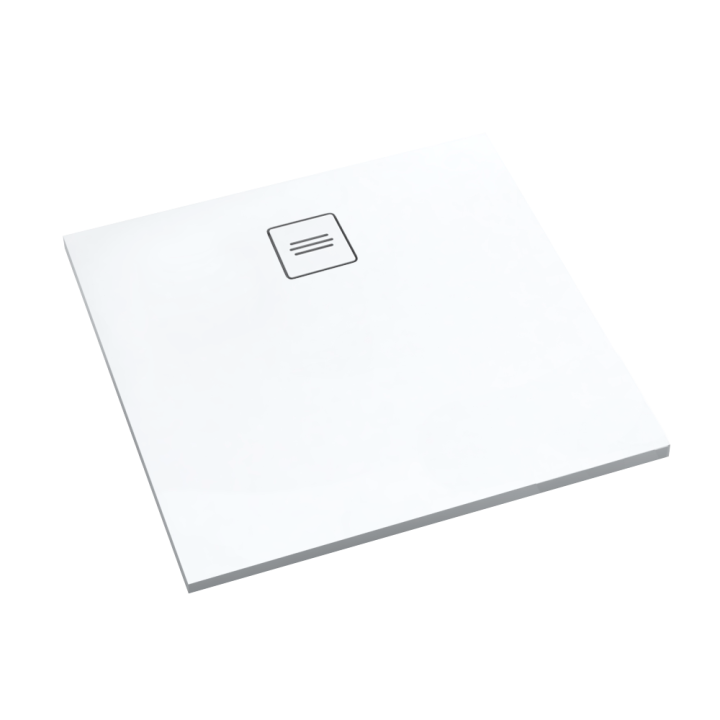 Schedline Brodzik kompozytowy Stabilsound Plus® Protos Smooth White 80x80x3,5 cm, kwadratowy, Gwarancja 15 lat